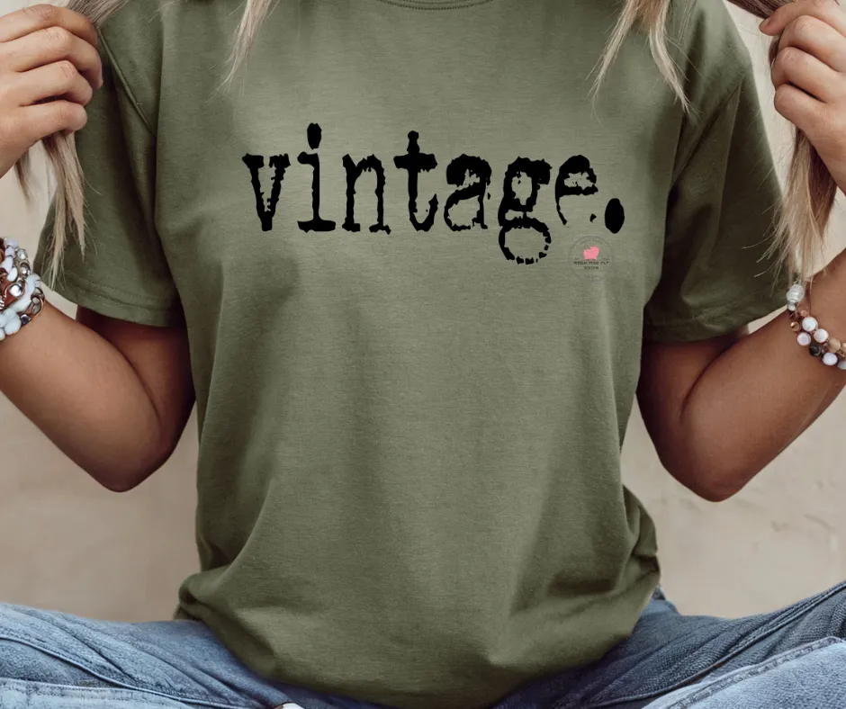"vingage." Tee by When Pigs Fly Goods
