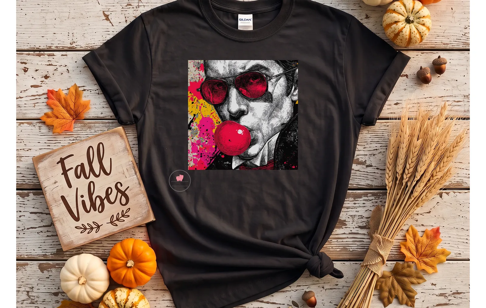 Dracula Bubblegum Halloween Tee by When Pigs Fly Goods