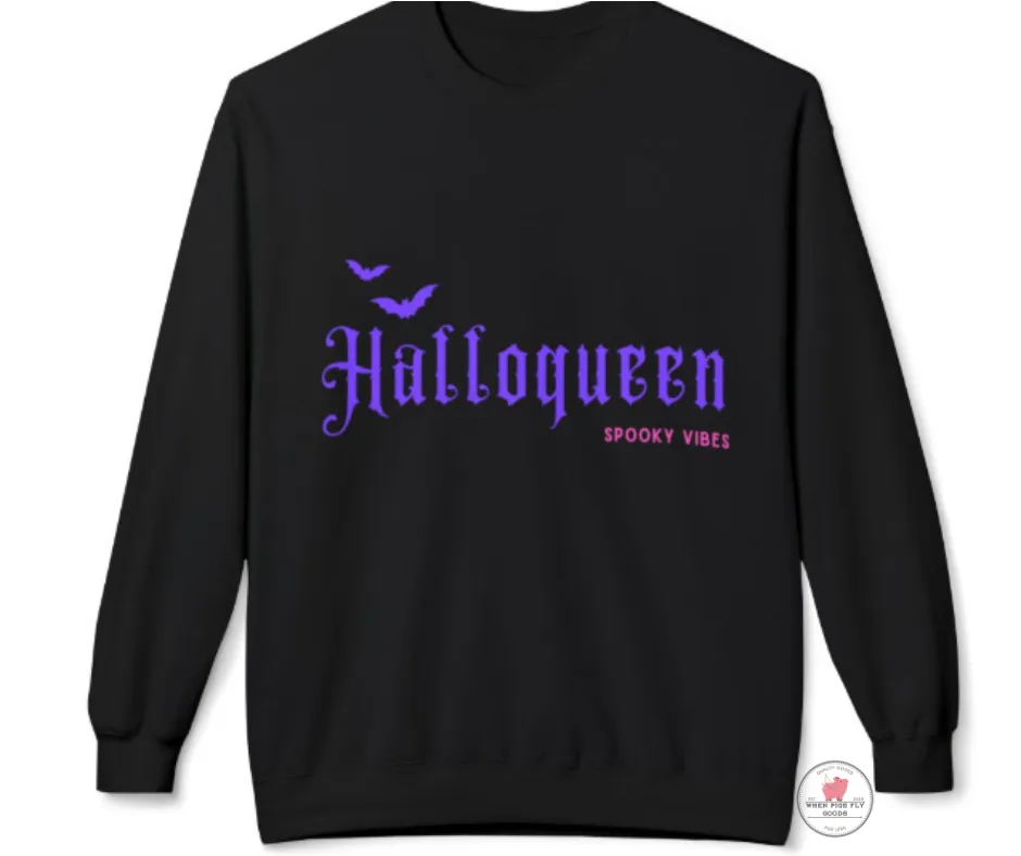 Halloqueen Spooky Vibes Sweatshirt by When Pigs Fly Goods