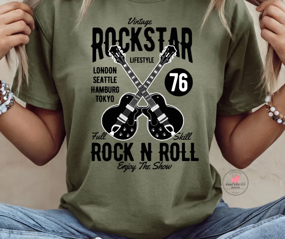 Vintage Rock Tee by When Pigs Fly Goods