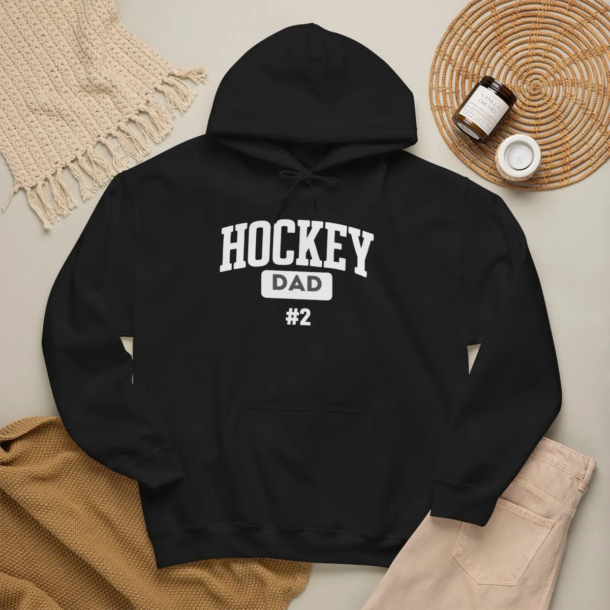 Special Order- Hockey Dad #2 Black Hoodie Sweatshirt by When Pigs Fly Goods