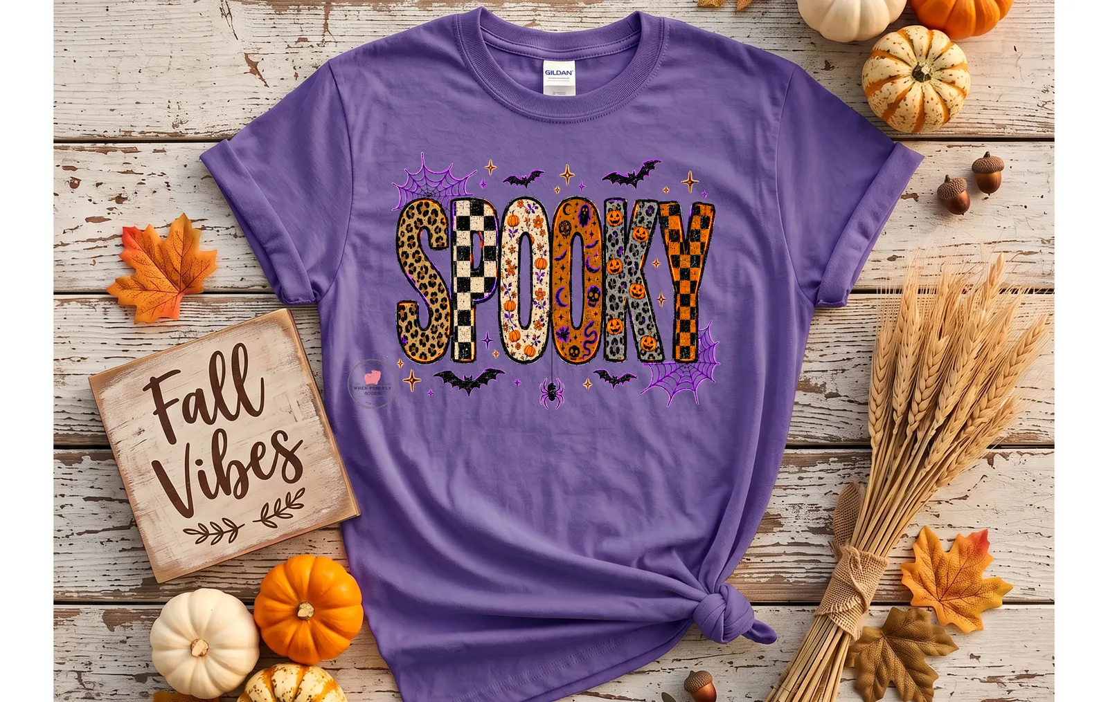 Spooky Halloween Tee by When Pigs Fly Goods