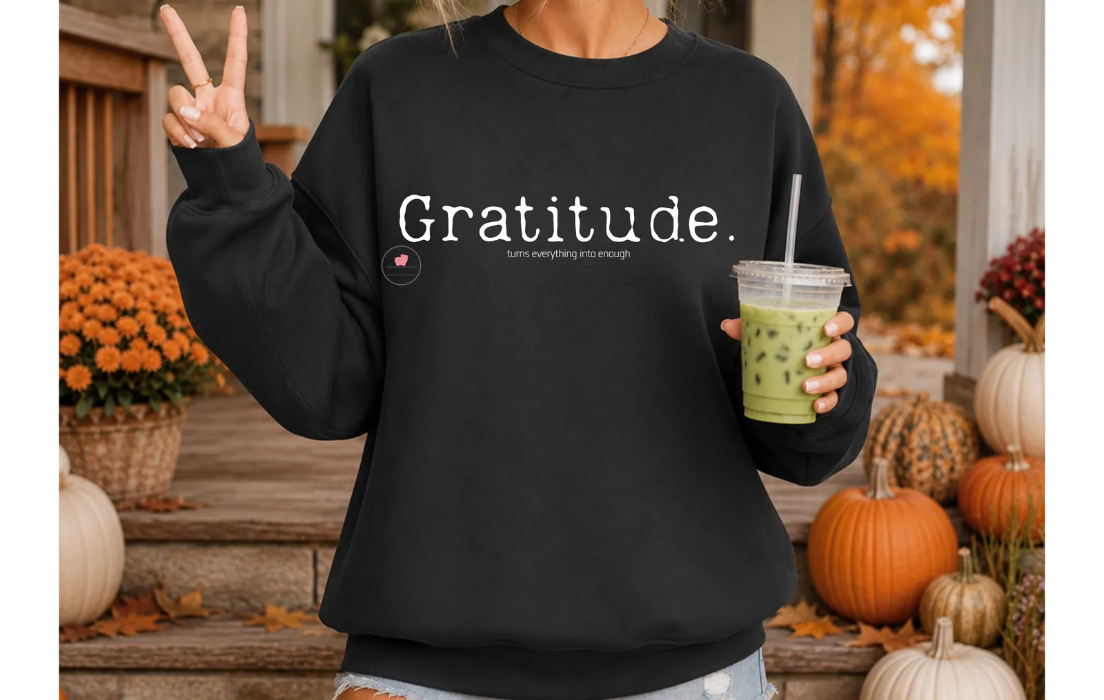 Gratitude Sweatshirt by When Pigs Fly Goods