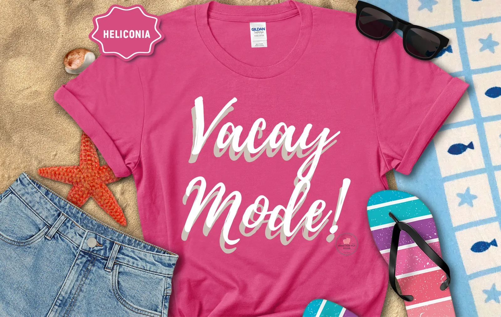 Vacay Mode Tee by When Pigs Fly Goods