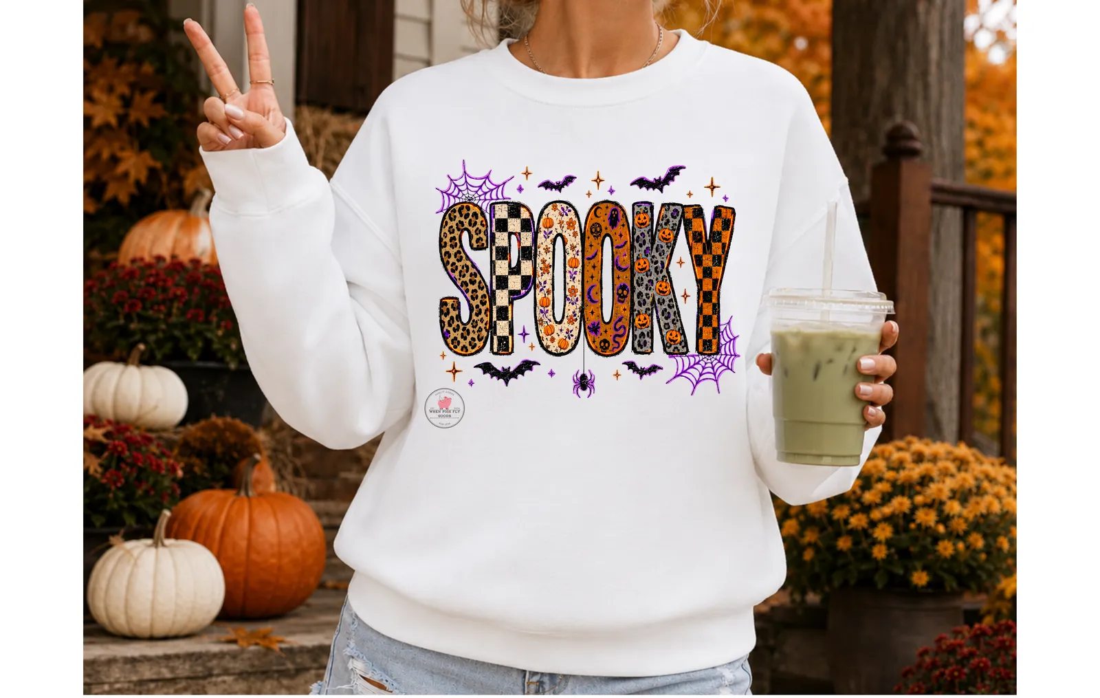 Spooky Halloween Sweatshirt by When Pigs Fly Goods