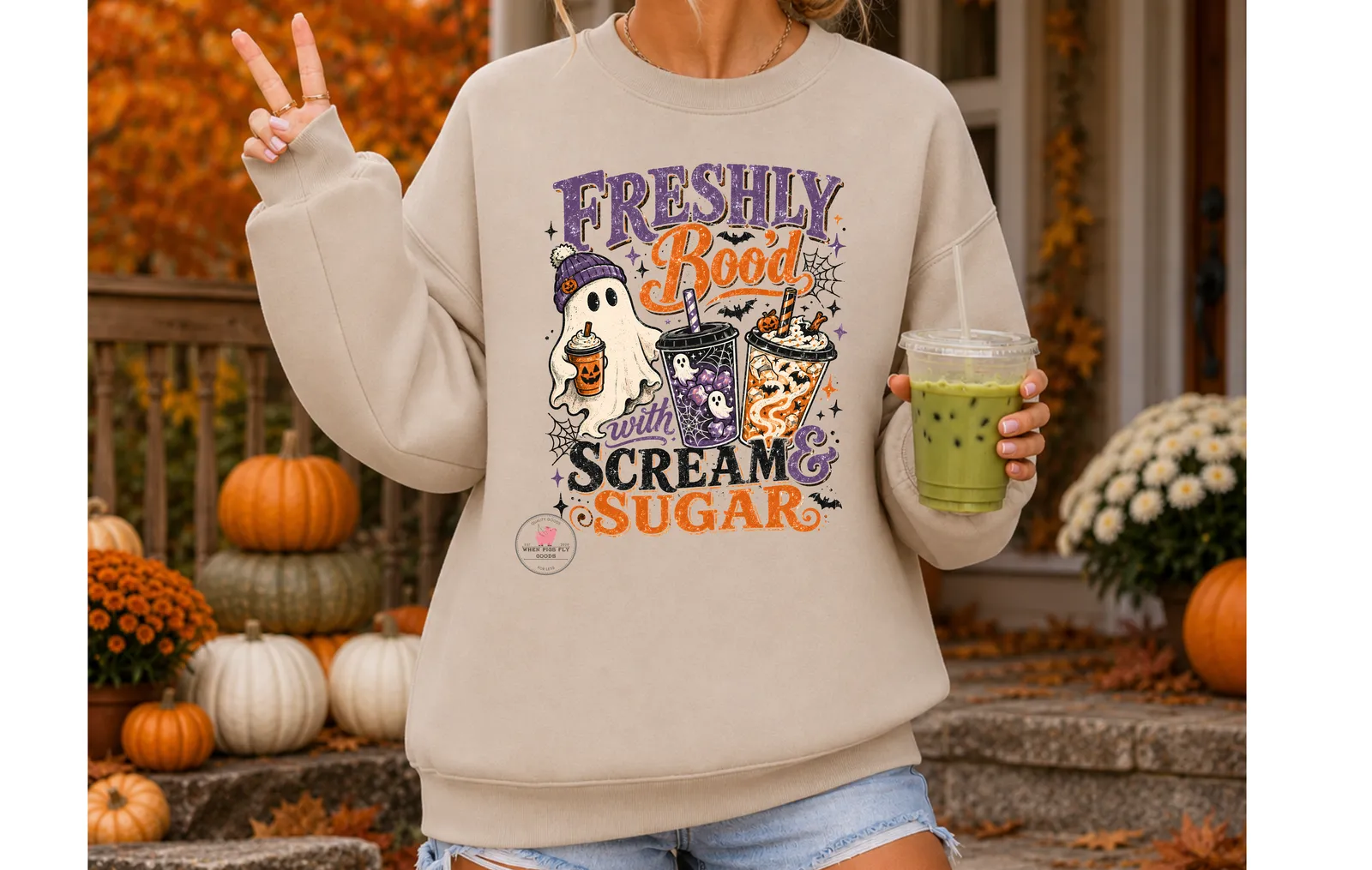 Freshly Bood Scream and Sugar Sweatshirt by When Pigs Fly Goods