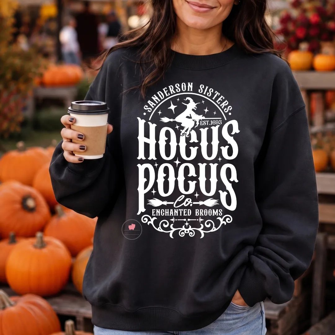 Sanderson Sisters Hocus Pocus Enchanted Brooms Sweatshirt by When Pigs Fly Goods