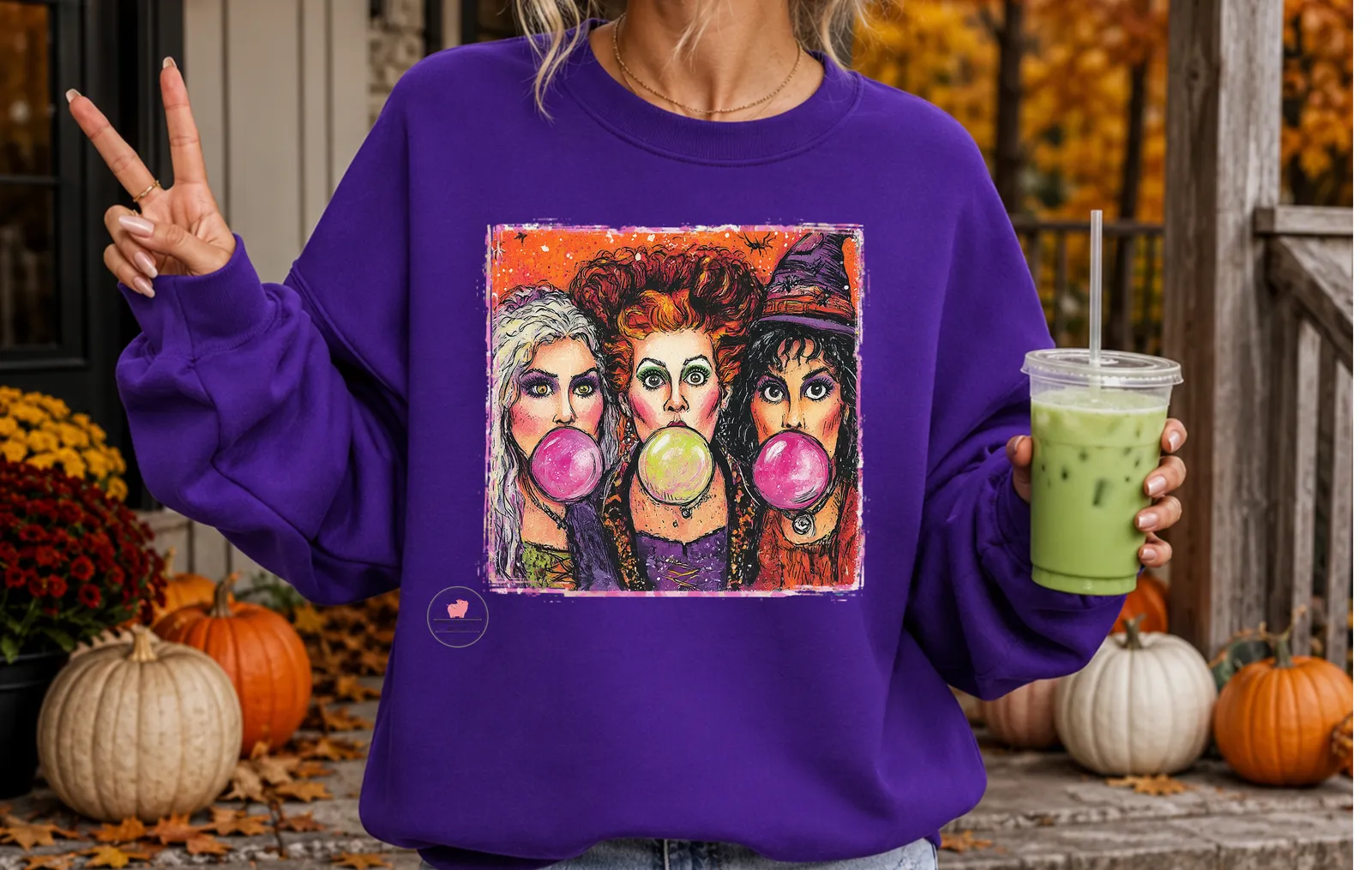 Sanderson Sisters Blowing Bubbles, Hocus Pocus Sweatshirt by When Pigs Fly Goods