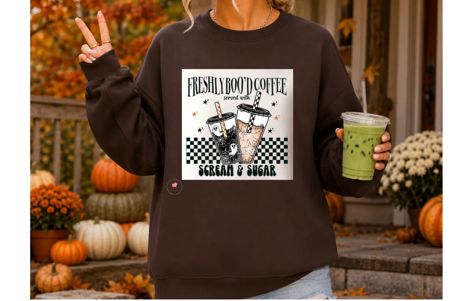 Freshly Booed Coffee Sweatshirt by When Pigs Fly Goods