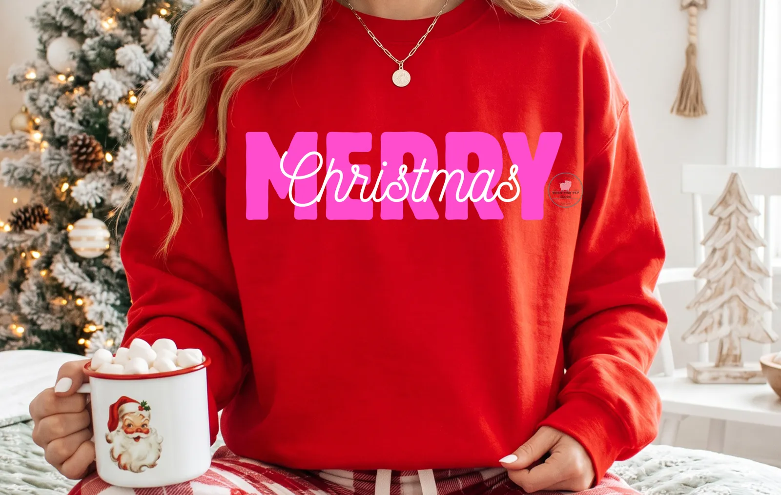 Merry Christmas Sweatshirt by When Pigs Fly Goods