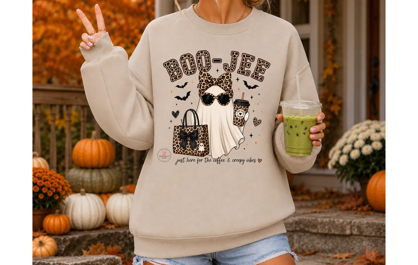 Boo-Jee Ghost Sweatshirt by When Pigs Fly Goods